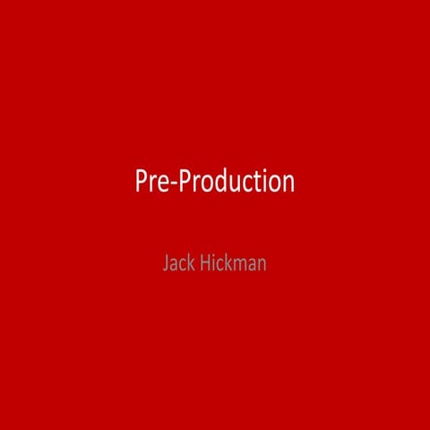 5. pre production