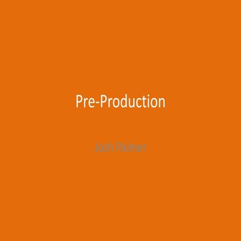 5. pre production