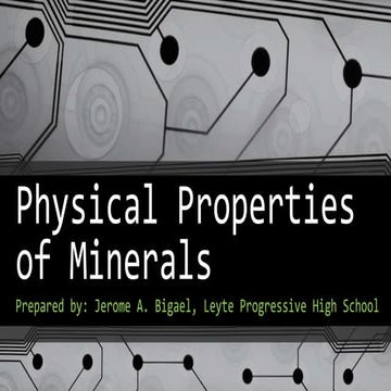 Physical properties of minerals