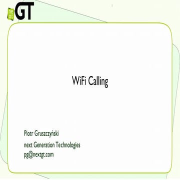 PLNOG 21: Piotr Gruszczyński - WiFi_Calling 