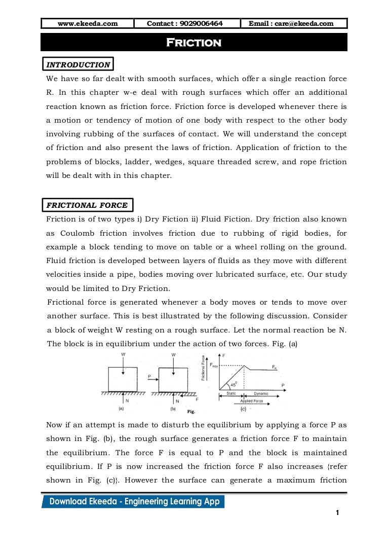 Engineering Mechanics 1st Year