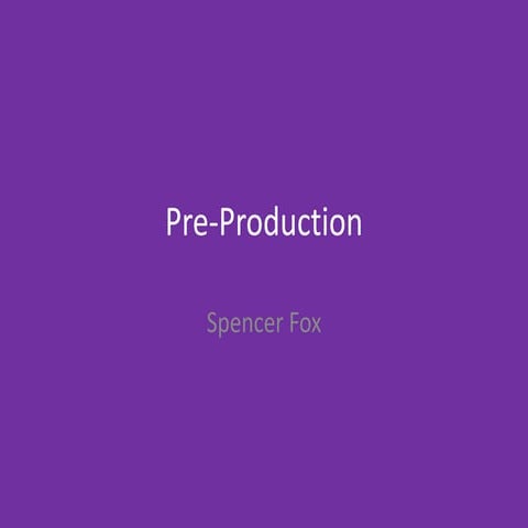 5. Pre-Production