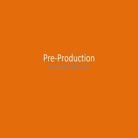 5. pre production