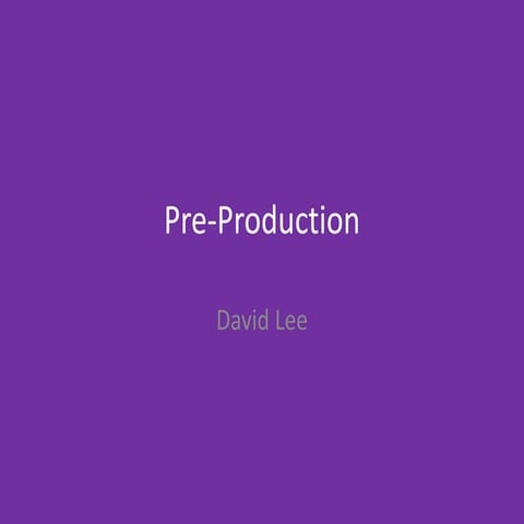 5. Pre-Production - Gaming Project