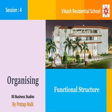 5.4 Functional Structure : XII Business Studies