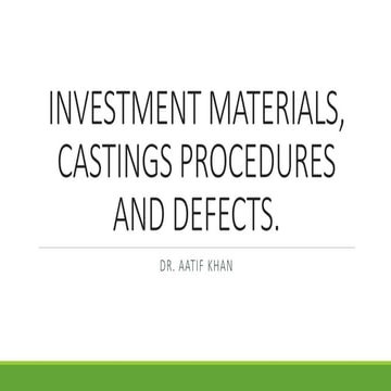 Investment materials and casting