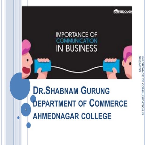 Importance of communication in business by Shabnam Gurung