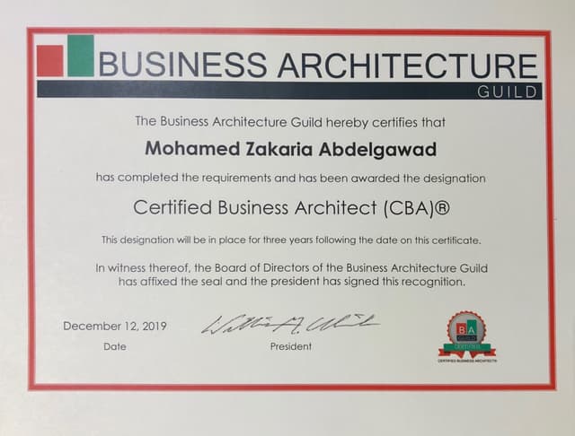 Certified Business Architect