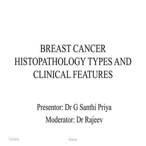 5. breast carcinoma histopathology types and clinical features