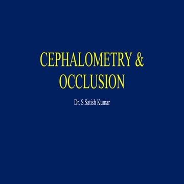 Cephalometry and occlusion of teeth