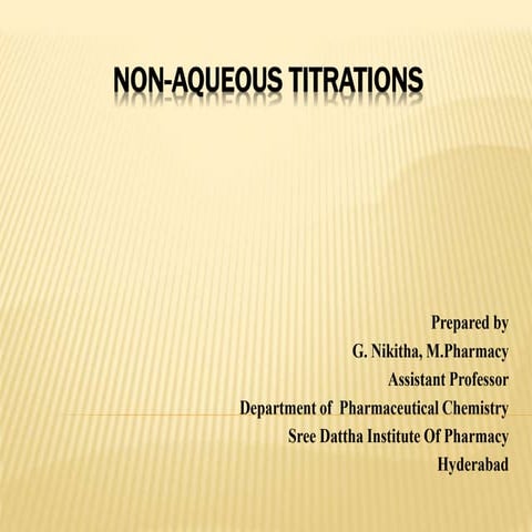 5. non aqueous titrations