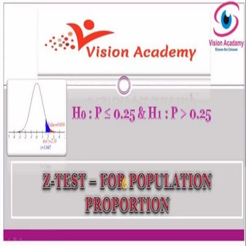 Z - Test - For Population Proportion