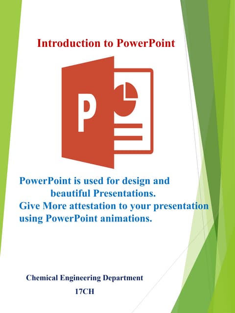 Introduction Microsoft PowerPoint