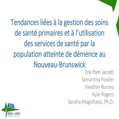 Tendances liées à la gestion des soins de santé primaires et à l’utilisation ...
