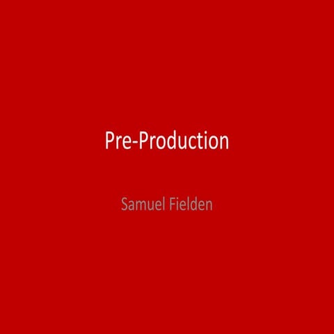 5. pre production