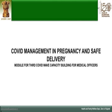 COVID management in pregnancy and safe delivery