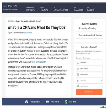 What Is a CMA