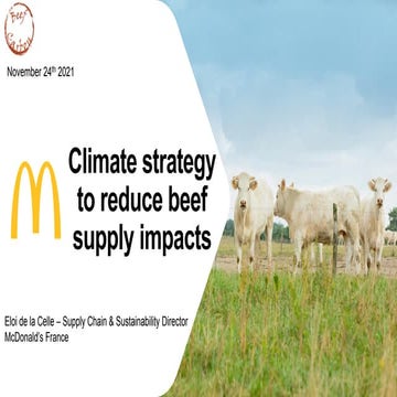 Reducing carbon footprint of beef supply by McDonald’s France 