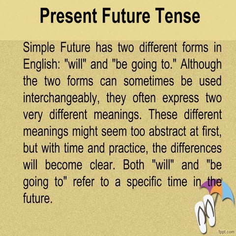5.present future tense