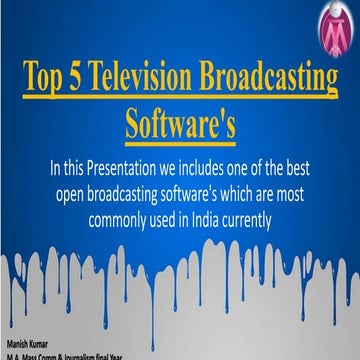 Top 5 Television Broadcasting Software's