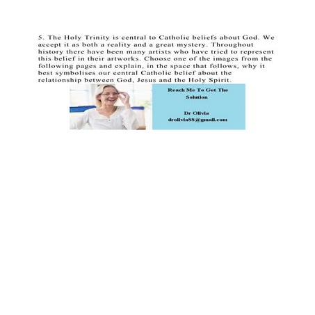 5. The Holy Trinity is central to Catholic beliefs about God. We acc.docx