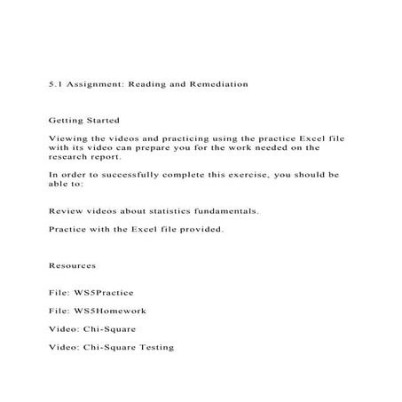 5.1 Assignment Reading and RemediationGetting Start.docx