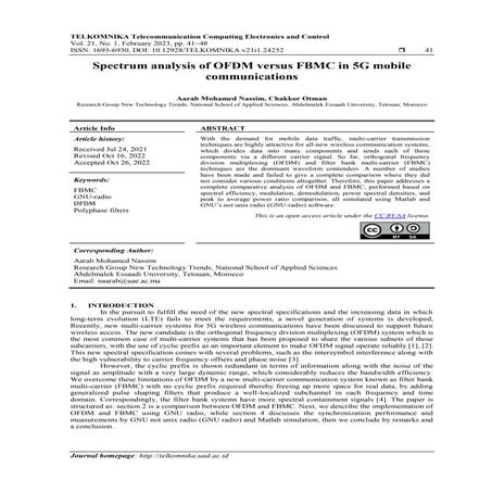 Spectrum analysis of OFDM versus FBMC in 5G mobile communications
