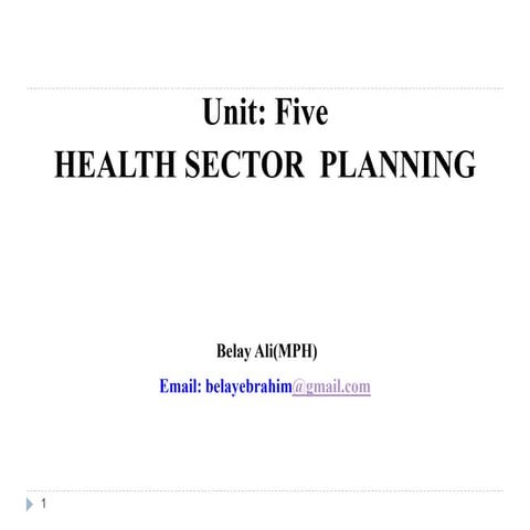5.  Health Planning.pptx
