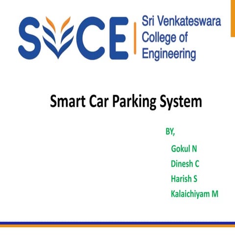 Smart car parking system | PPTX