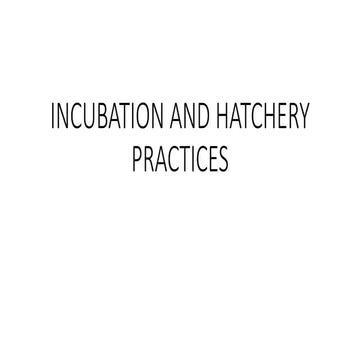Incubation, hatching and brooding | PDF