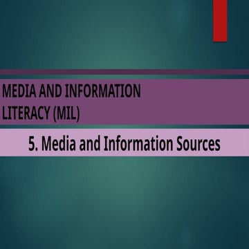 5 Media and Information Source, Sources of Information, Indigenous ...