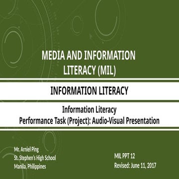 5.MIL 3. Information Literacy - Information Literacy and Performance Task- Pr...