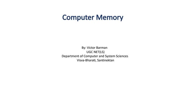 Computer memory and basics of computers understanding