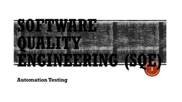5. Automation Testing.pptxSoftawre Quality