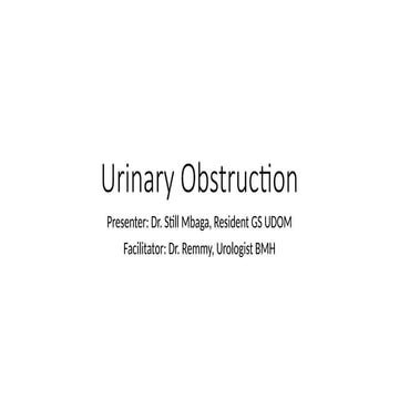 5. Urinary Obstruction diseases and management .pptx
