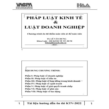 slide bài giảng on thi cpa môn phap luat và doanh nghiep