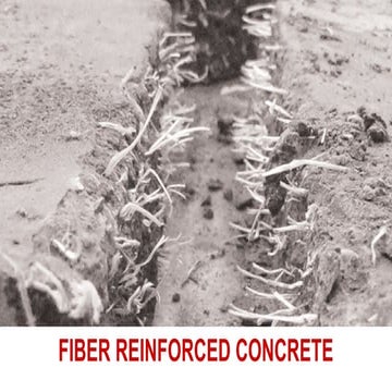 Fiber reinforced concrete (FRC) is a composite material made from Portland ce...
