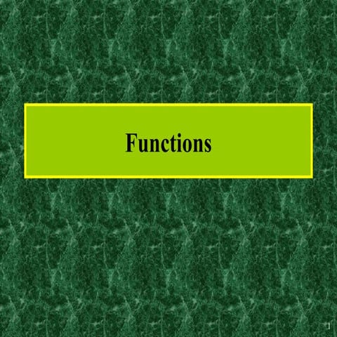 Functions | PPT