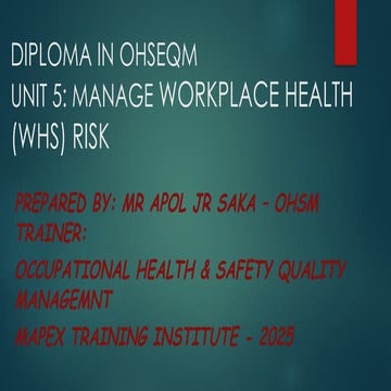 Health and safety at work place | PPTX