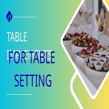 Comprehensive Guide to Formal and Informal Table Setting Techniques | PPTX