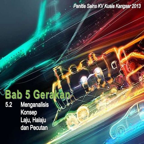 Menganalisis konsep laju halaju dan pecutan