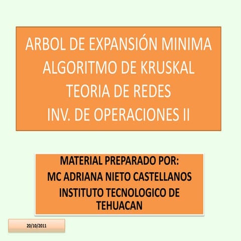 5.3 arbol expansión minima algoritmo de kruskal