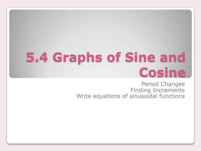5.4.2 the graphs of sine and cosine