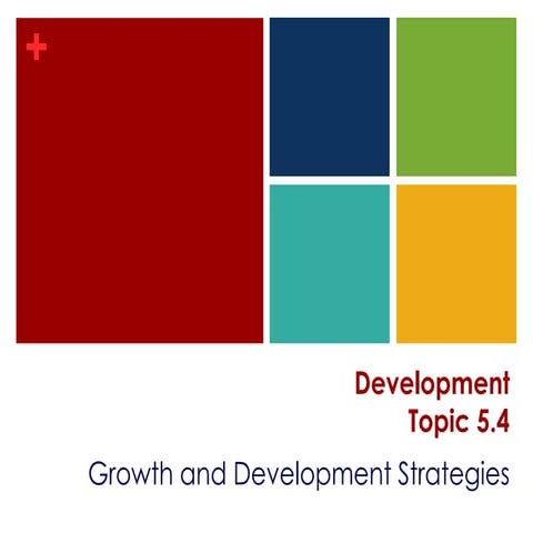 5.4   Growth And Development Strategies