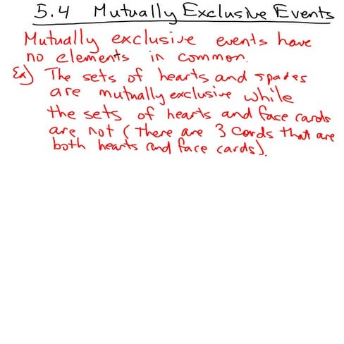 5.4   mutually exclusive events