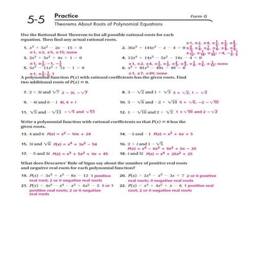 Chapter 4 Extra Practice Answers | PDF