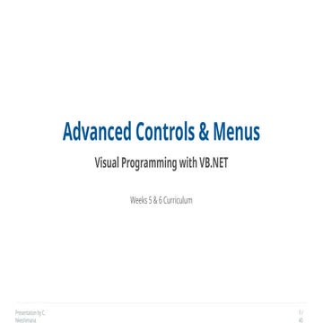 Visual Basic menu | PPT