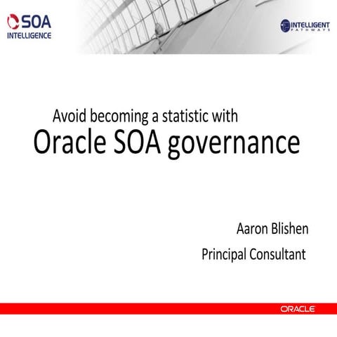 Aaron Blishen - Intelligent Pathways - Avoid Becoming a Statistic with Oracle...