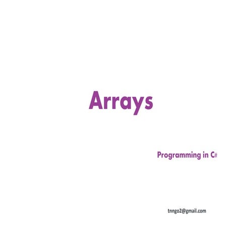 5 arrays | PPT