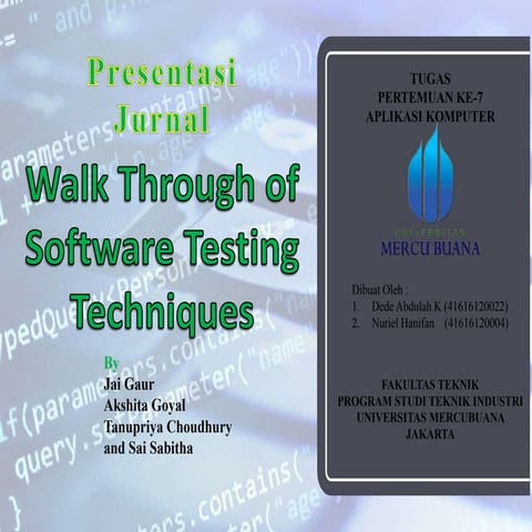 5 a walk through of software testing techniques